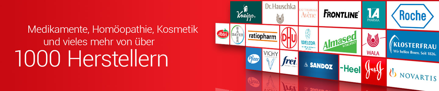 Medikamente, Homöopathie, Kosmetik und vieles Mehr von über 1000 Herstellern