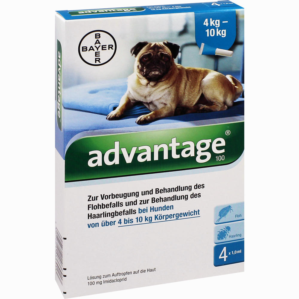 Advantage 100mg Lösung für Hunde » Informationen und Inhaltsstoffe