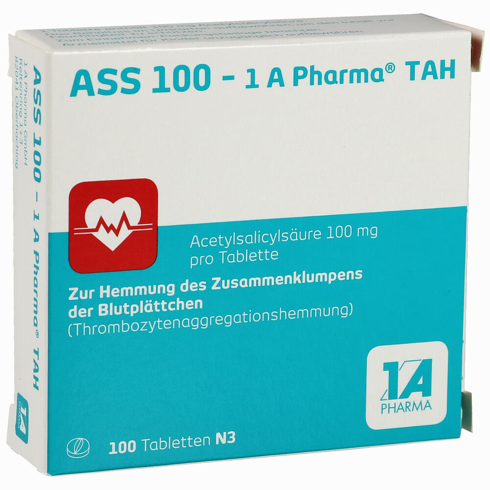 Ass 100 - 1 A Pharma Tah Tabletten » Informationen und Inhaltsstoffe