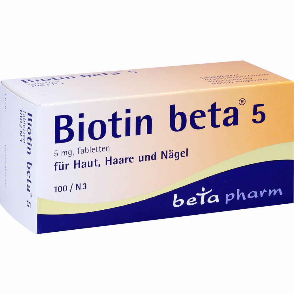 Biotin Beta 5 Tabletten Informationen Und Inhaltsstoffe