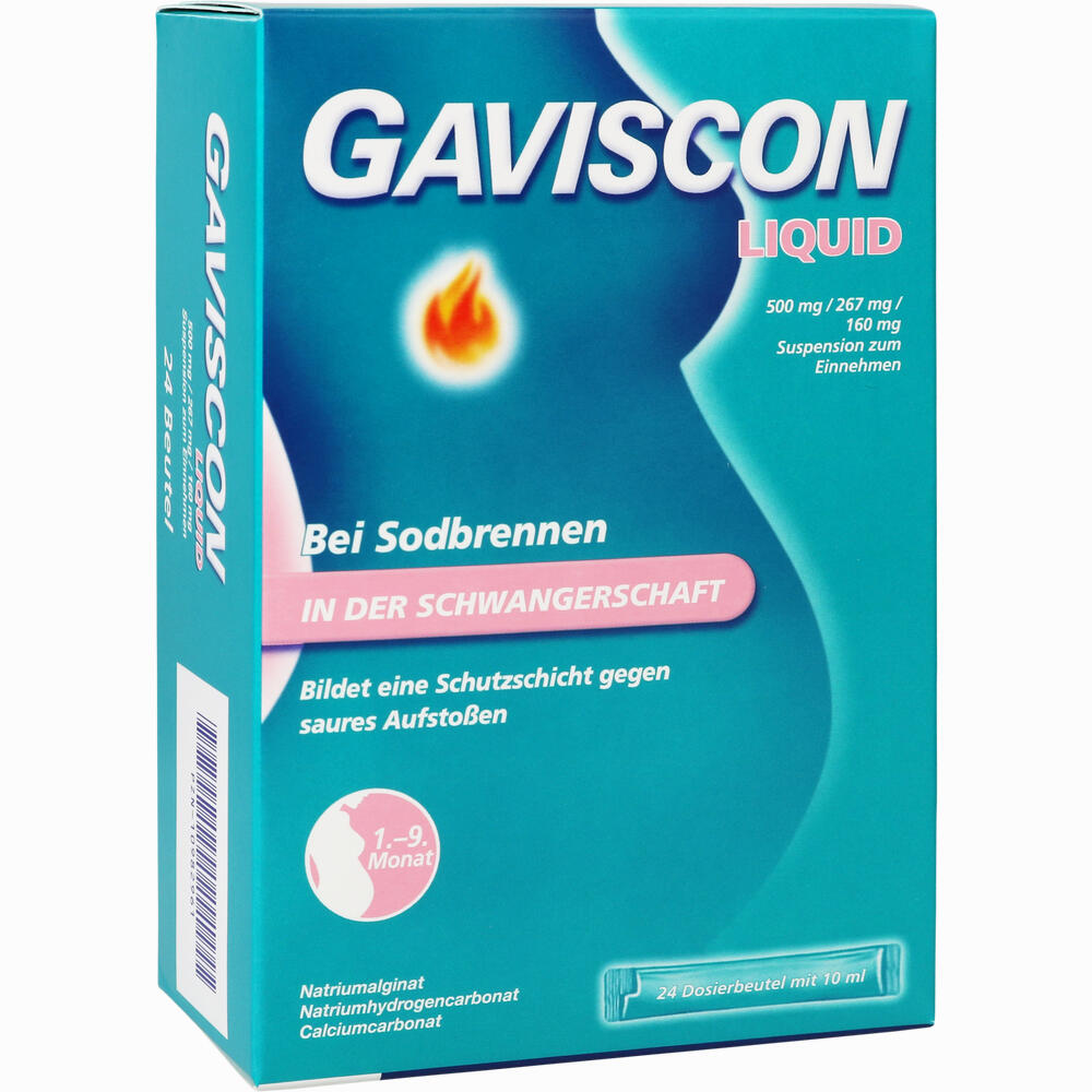 Gaviscon Liquid 500mg/160mg Suspension Zum Einnehmen » Informationen und Inhaltsstoffe