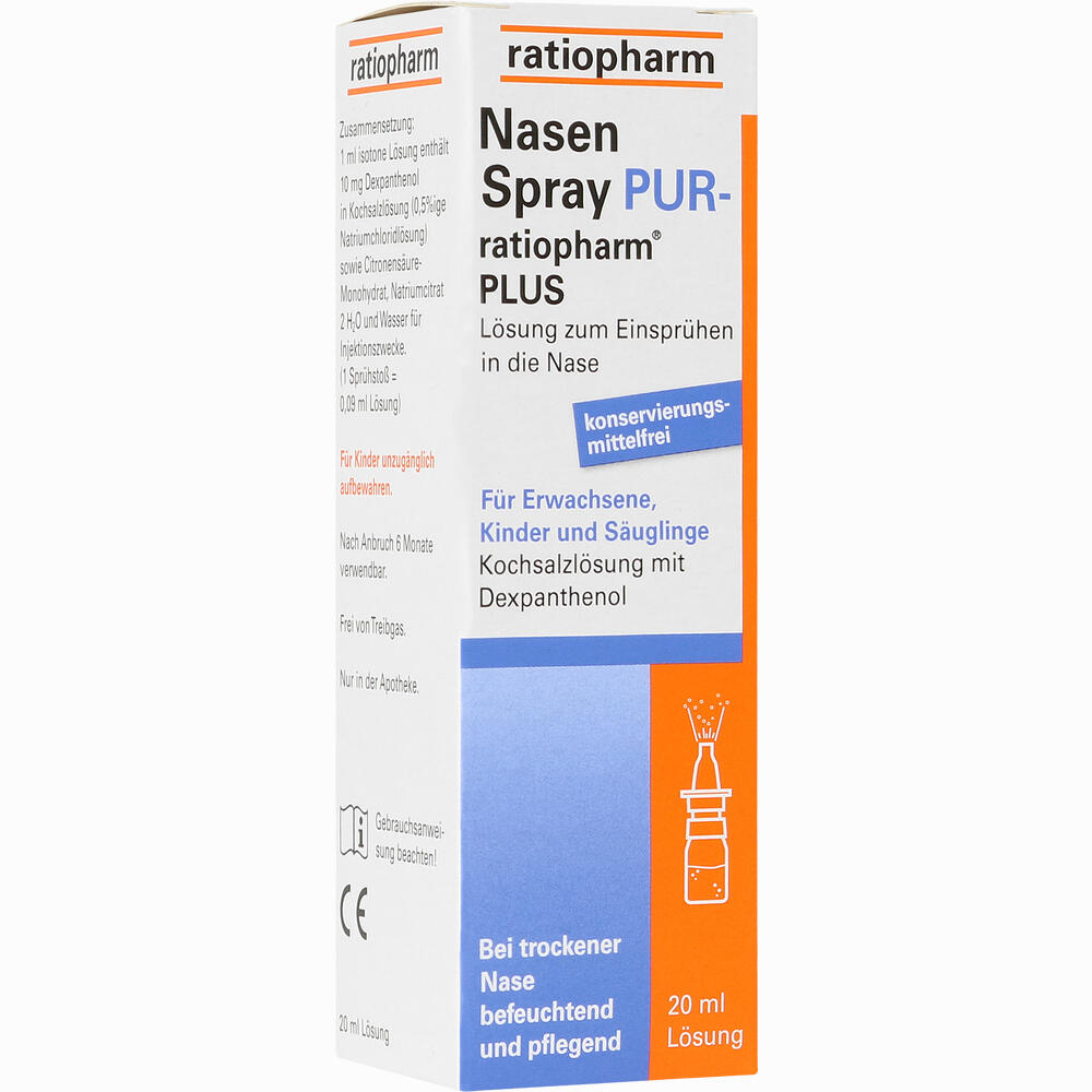 Nasenspray Pur- Ratiopharm Plus Nasendosierspray » Informationen und Inhaltsstoffe