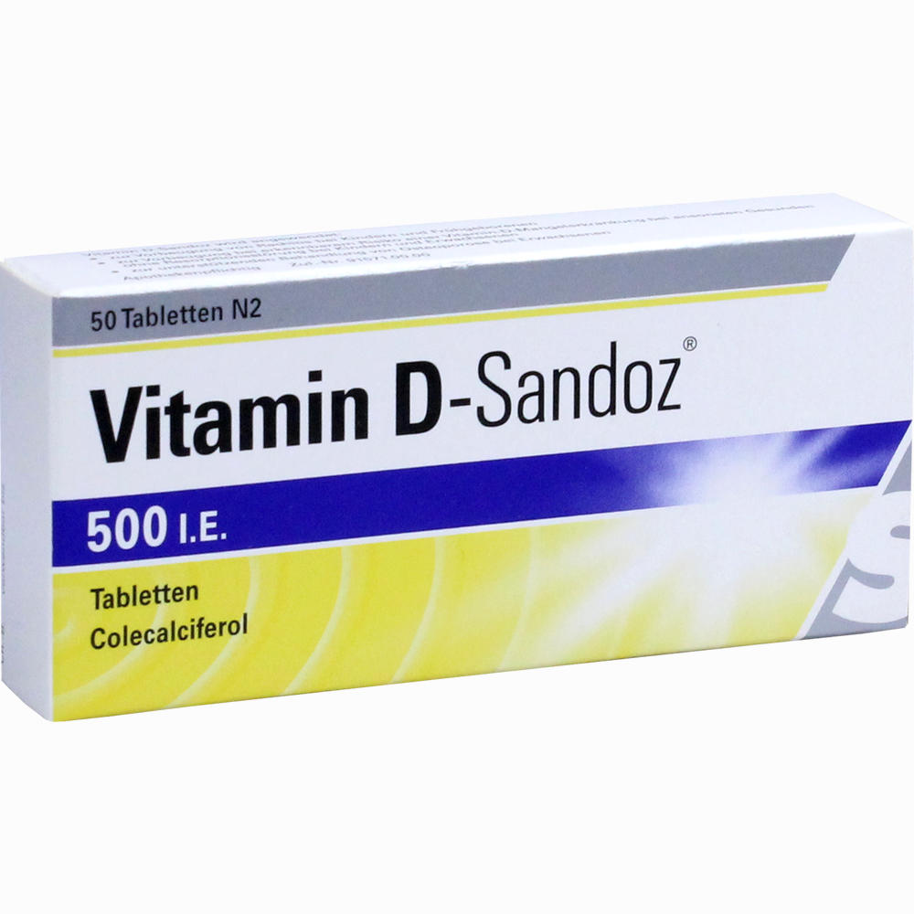 Vitamin D Sandoz 500 I. E. Tabletten » Informationen und Inhaltsstoffe