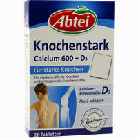 Abtei Knochenstark Calcium 600 + D3 Tabletten 28 Stück
