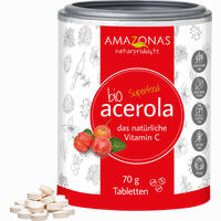 Acerola 100% Bio Natuerliches Vit. C Lutschtabletten 70 g