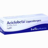 Aciclobeta Lippenherpes Creme 2 g