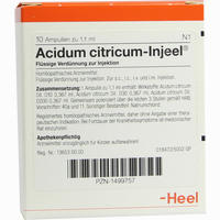 Acidum Citricum- Injeel Ampullen 10 Stück