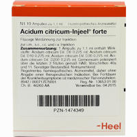Acidum Citricum- Injeel Forte Ampullen 10 Stück