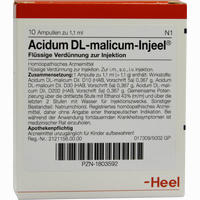 Acidum Dl- Malicum- Injeel Ampullen 10 Stück