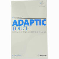 Adaptic Touch Nichthaftende Silikon- Wundkontaktauflage 7,6 X 5cm Wundgaze 10 Stück