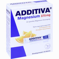 Additiva Magnesium 375mg Sticks Orange Granulat 20 Stück