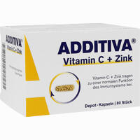 Additiva Vitamin C + Zink Depotkaps.aktionspackung Kapseln 80 Stück
