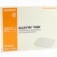 Allevyn Thin 5x6cm Wundauflage Verband 10 Stück