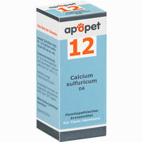 Apopet Schüßler- Salz Nr. 12 Calcium Sulfuricum D6 Vet. Globuli 12 g