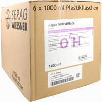 Aqua Bidest Plastik Infusionslösung 6X1000 ml