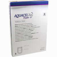 Aquacel Ag Foam Adhäsiv Ferse 19.8x14cm Verband 5 Stück