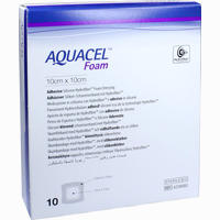 Aquacel Foam Adhäsiv 10x10cm Verband EMRA-MED 10 Stück