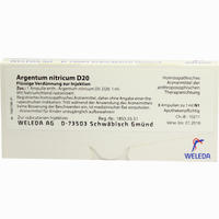 Argentum Nitricium D20 Ampullen 8 x 1 ml