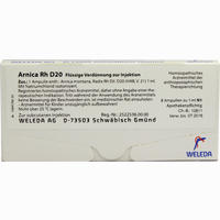 Arnica Rh D20 Ampullen 8 x 1 ml