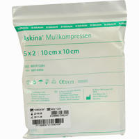 Askina Mullkompressen 10cmx10cm Steril 5 x 2 Stück