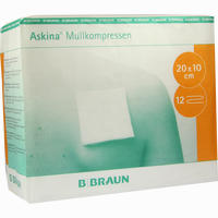 Askina Mullkompressen 10x20cm 12 Fach Unsteril 100 Stück
