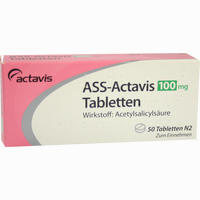 Ass- Actavis 100mg Tabletten 50 Stück