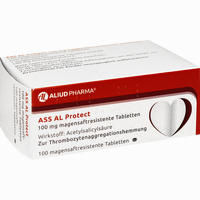 Abbildung von Ass Al Protect 100mg Magensaftresistente Tabletten 100 Stück
