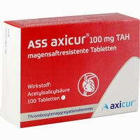 Ass Axicur 100 Mg Tah Magensaftresistente Tabletten AXICORP PHARMA 100 Stück