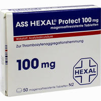 Ass Hexal Protect 100mg Magensaftresistente Tabletten 50 Stück