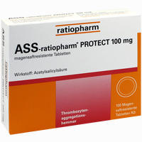 Ass- Ratiopharm Protect 100mg Tabletten 100 Stück