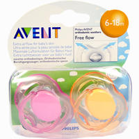 Avent Freeflow Beruhigungssauger Silikon 6- 18 Monate Bpa- Frei 2 Stück