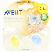 Avent Freeflow Silikonsauger Trend 0- 6 Monate Bpa- Frei 2 Stück