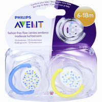 Avent Freeflow Silikonsauger Trend 6- 18 Monate Bpa- Frei 2 Stück