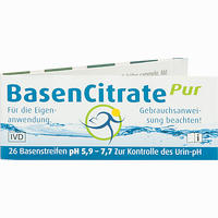 Basen Citrate Pur Ph 5.9- 7.7 Nach Apotheker Rudolf Keil Teststreifen 26 Stück