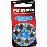 Batterie F. Hörgeräte Panasonic Pr 675 6 Stück