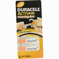 Batterie für Hörgeräte Duracell 13 6 Stück