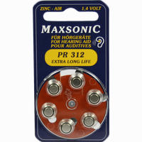 Batterie für Hörgeräte Maxsonic Pr 312 6 Stück