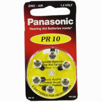 Batterie für Hörgeräte Panasonic Pr 10 6 Stück