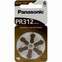 Batterie für Hörgeräte Panasonic Pr 312 6 Stück