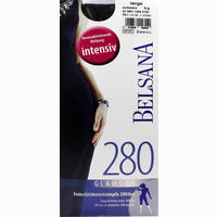Belsana 280den Glamour Feinstützstrümpfe Gr. L Schwarz Lang 2 Stück
