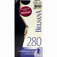 Belsana 280den Glamour Feinstützstrümpfe Gr. M Schwarz Normal 2 Stück