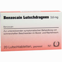 Benzocain Lutschdragees Lutschtabletten 20 Stück