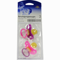 Beruhigungssauger Kirsch Latex 6- 18m Bicolor- Pink 2 Stück