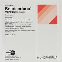 Betaisodona Wundgaze 10x10 10 Stück
