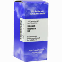 Biochemie 1 Calcium Fluoratum D3 Tabletten ISO-Arzneimittel 200 Stück