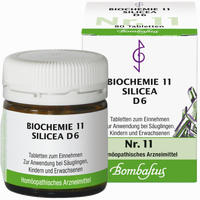 Biochemie 11 Silicea D6 Tabletten BOMBASTUS 80 Stück