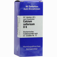 Biochemie 12 Calcium Sulfuricum D6 Tabletten Iso-arzneimittel 80 Stück