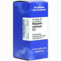 Biochemie 17 Manganum Sulfuricum D6 Tabletten Iso-arzneimittel 80 Stück