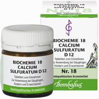Biochemie 18 Calcium Sulfuratum D12 Tabletten 80 Stück