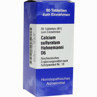 Biochemie 18 Calcium Sulfuratum D6 Tabletten Iso-arzneimittel 80 Stück